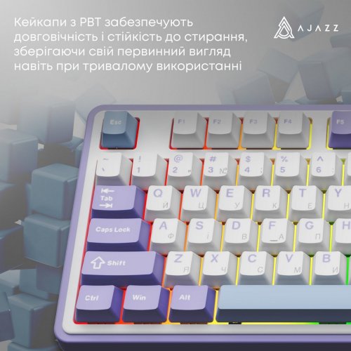 Клавіатура Ajazz AK980 V2 RGB Gift Switch V2 Wireless (AK980-V2-G-PWB) White купити в Україні: Київ, Львів, Хмельницький, Тернопіль, Івано-Франківськ | Низька ціна, відгуки, характеристики від TELEMART фото