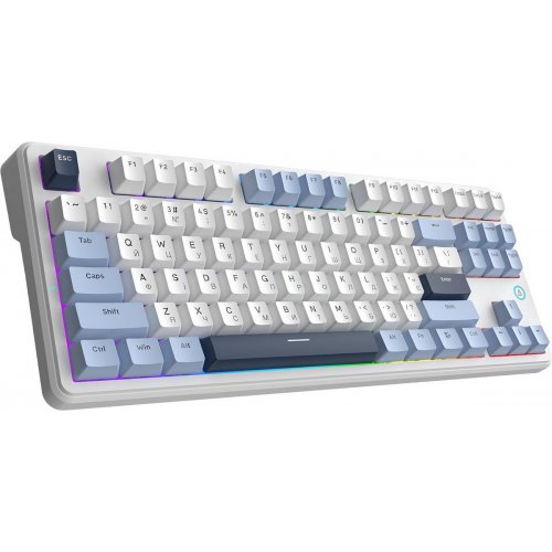 Клавиатура Ajazz AK870 V2 RGB Flying Fish Switch (AK870-V2-FF-BWB) White купить в Украине: Киев, Днепр, Харьков, Одесса  | Низкая цена, отзывы, характеристики от TELEMART фото