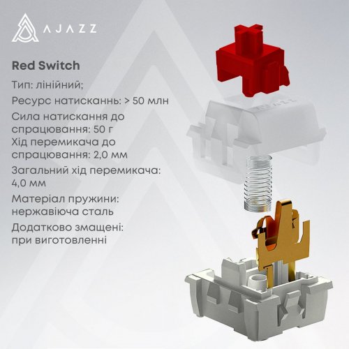 Клавиатура Ajazz NK68 Red Switch (NK68-R-S-B) Black купить в Украине: Киев, Днепр, Харьков, Одесса  | Низкая цена, отзывы, характеристики от TELEMART фото