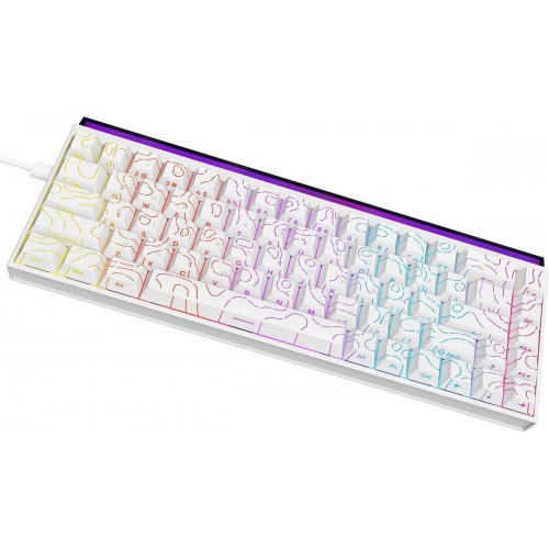Клавиатура Ajazz NK68 Red Switch (NK68-R-S-W) White купить в Украине: Киев, Днепр, Харьков, Одесса  | Низкая цена, отзывы, характеристики от TELEMART фото