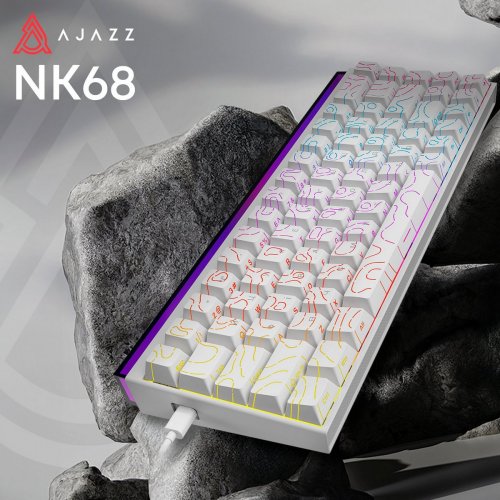 Клавиатура Ajazz NK68 Red Switch (NK68-R-S-W) White купить в Украине: Киев, Днепр, Харьков, Одесса  | Низкая цена, отзывы, характеристики от TELEMART фото