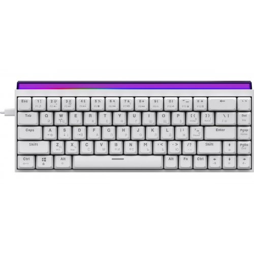 Клавіатура Ajazz NK68 Red Switch (NK68-R-W) White купити в Україні: Київ, Львів, Хмельницький, Тернопіль, Івано-Франківськ | Низька ціна, відгуки, характеристики від TELEMART фото