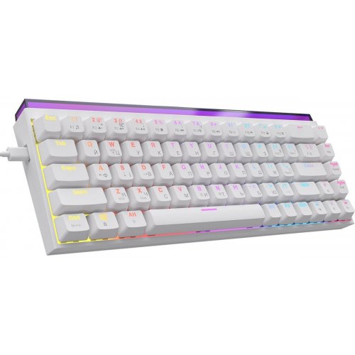 Клавіатура Ajazz NK68 Red Switch (NK68-R-W) White купити в Україні: Київ, Львів, Хмельницький, Тернопіль, Івано-Франківськ | Низька ціна, відгуки, характеристики від TELEMART фото