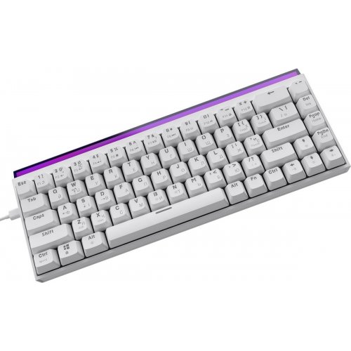 Клавіатура Ajazz NK68 Red Switch (NK68-R-W) White купити в Україні: Київ, Львів, Хмельницький, Тернопіль, Івано-Франківськ | Низька ціна, відгуки, характеристики від TELEMART фото