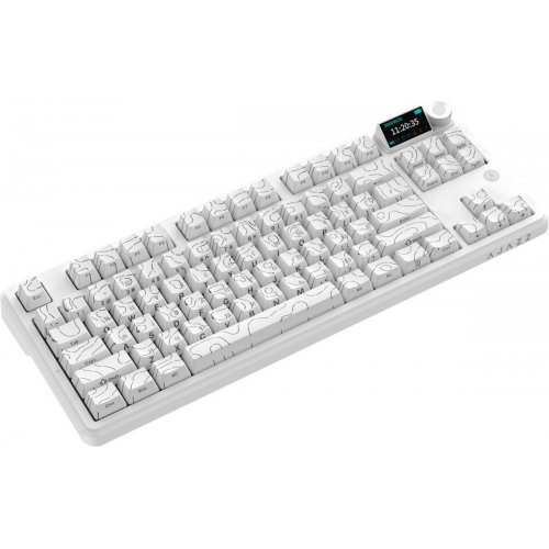 Клавіатура Ajazz AK870 V2 RGB Maillard Switch Wireless (AK870-V2-S-W) White купити в Україні: Київ, Львів, Хмельницький, Тернопіль, Івано-Франківськ | Низька ціна, відгуки, характеристики від TELEMART фото