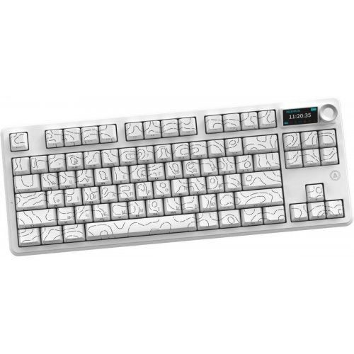 Клавіатура Ajazz AK870 V2 RGB Maillard Switch Wireless (AK870-V2-S-W) White купити в Україні: Київ, Львів, Хмельницький, Тернопіль, Івано-Франківськ | Низька ціна, відгуки, характеристики від TELEMART фото