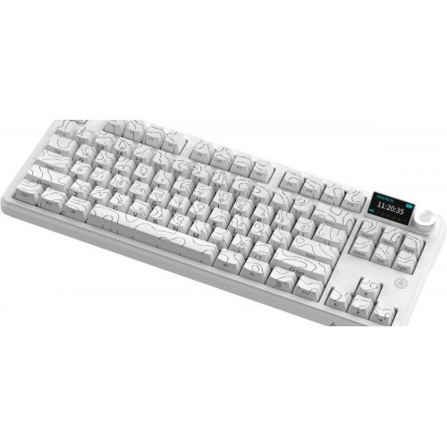 Клавіатура Ajazz AK870 V2 RGB Maillard Switch Wireless (AK870-V2-S-W) White купити в Україні: Київ, Львів, Хмельницький, Тернопіль, Івано-Франківськ | Низька ціна, відгуки, характеристики від TELEMART фото