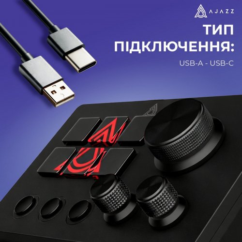 Контроллер для стриминга Ajazz AKP03E (AKP03E-B) Black купить в Украине: Киев, Днепр, Харьков, Одесса  | Низкая цена, отзывы, характеристики от TELEMART фото