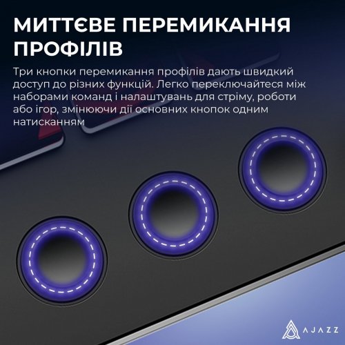 Контроллер для стриминга Ajazz AKP03E (AKP03E-B) Black купить в Украине: Киев, Днепр, Харьков, Одесса  | Низкая цена, отзывы, характеристики от TELEMART фото