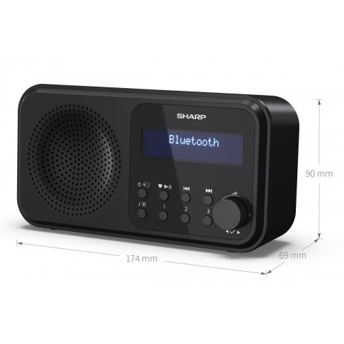Радіоприймач Sharp DR-P420 Black купити в Україні: Київ, Львів, Хмельницький, Тернопіль, Івано-Франківськ | Низька ціна, відгуки, характеристики від TELEMART фото