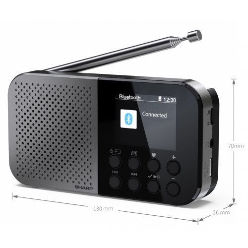 Радіоприймач Sharp DR-P520 Storm Grey купити в Україні: Київ, Львів, Хмельницький, Тернопіль, Івано-Франківськ | Низька ціна, відгуки, характеристики від TELEMART фото