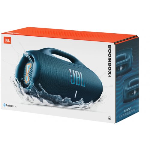 Портативная акустика JBL Boombox 4 (JBLBOOMBOX4BLUEP) Blue купить в Украине: Киев, Днепр, Харьков, Одесса  | Низкая цена, отзывы, характеристики от TELEMART фото