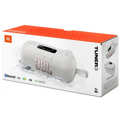 Портативная акустика JBL Tuner 3 (JBLTUNER3WHT) White купить в Украине: Киев, Днепр, Харьков, Одесса  | Низкая цена, отзывы, характеристики от TELEMART фото
