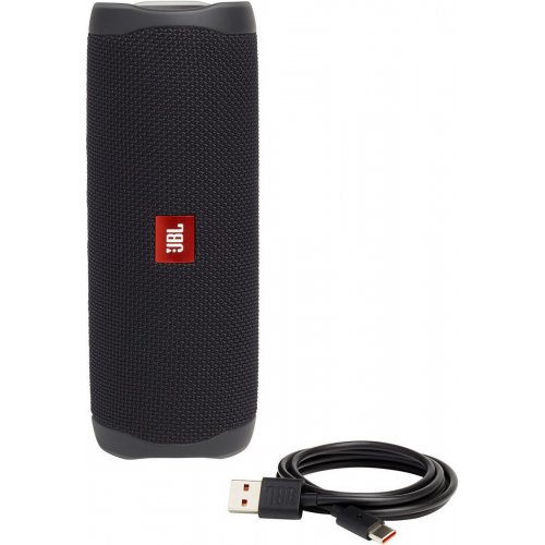 Портативна акустика JBL Flip 5 (JBLFLIP5BLKEU) Black купити в Україні: Київ, Львів, Хмельницький, Тернопіль, Івано-Франківськ | Низька ціна, відгуки, характеристики від TELEMART фото