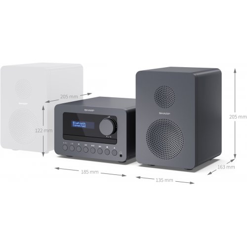 Акустична система Sharp XL-B514 Grey купити в Україні: Київ, Львів, Хмельницький, Тернопіль, Івано-Франківськ | Низька ціна, відгуки, характеристики від TELEMART фото