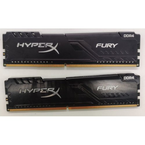 Озп HyperX DDR4 16GB (2x8GB) 2400Mhz FURY Black (HX424C15FB3K2/16) (Відновлено продавцем, 849294) купити в Україні: Київ, Львів, Хмельницький, Тернопіль, Івано-Франківськ | Перевірка сумісності, низька ціна, відгуки, характеристики від TELEMART фото