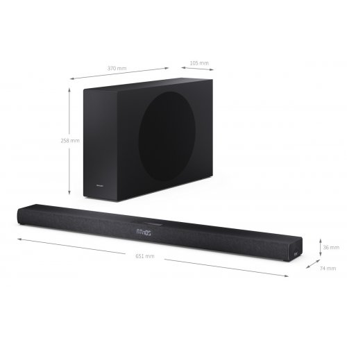 Саундбар Sharp HT-SBW320 Black купити в Україні: Київ, Львів, Хмельницький, Тернопіль, Івано-Франківськ | Низька ціна, відгуки, характеристики від TELEMART фото