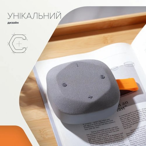 Портативна акустика Canyon Hexagon 10 (CNE-CBTSP10GO) Grey/Orange купити в Україні: Київ, Львів, Хмельницький, Тернопіль, Івано-Франківськ | Низька ціна, відгуки, характеристики від TELEMART фото