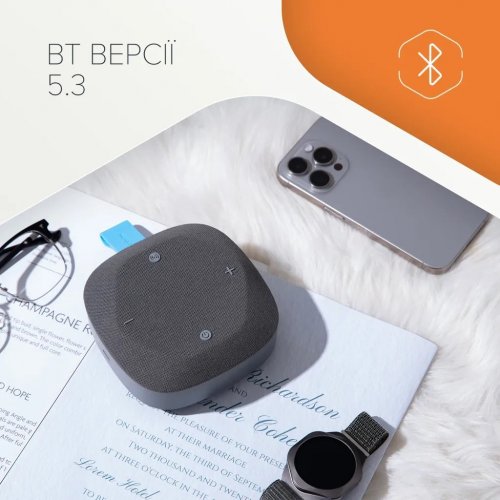 Портативна акустика Canyon Hexagon 10 (CNE-CBTSP10GO) Grey/Orange купити в Україні: Київ, Львів, Хмельницький, Тернопіль, Івано-Франківськ | Низька ціна, відгуки, характеристики від TELEMART фото