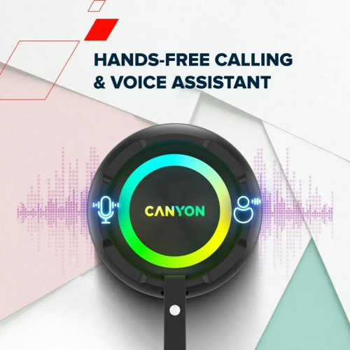 Портативная акустика Canyon OnMove 11 (CNE-CBTSP11) Black купить в Украине: Киев, Днепр, Харьков, Одесса  | Низкая цена, отзывы, характеристики от TELEMART фото