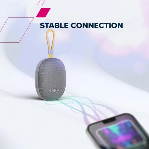 Портативна акустика Canyon OnMove 12 (CNE-CBTSP12BL) Blue купити в Україні: Київ, Львів, Хмельницький, Тернопіль, Івано-Франківськ | Низька ціна, відгуки, характеристики від TELEMART фото