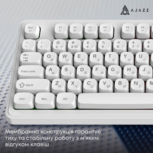 Клавиатура Ajazz AF98 (AF98-W) White купить в Украине: Киев, Днепр, Харьков, Одесса  | Низкая цена, отзывы, характеристики от TELEMART фото