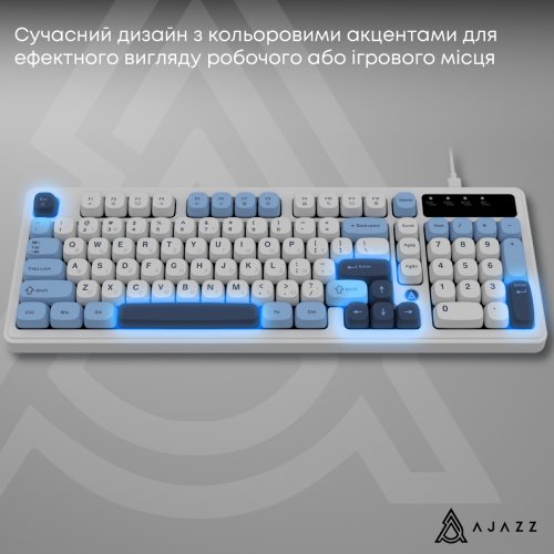 Клавиатура Ajazz AF98 (AF98-GB) White/Blue купить в Украине: Киев, Днепр, Харьков, Одесса  | Низкая цена, отзывы, характеристики от TELEMART фото