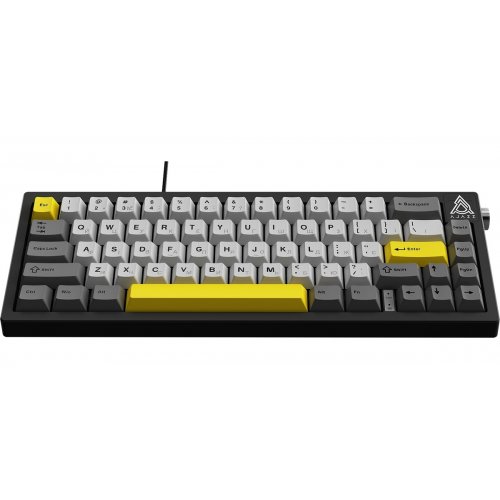 Клавіатура Ajazz AK650 RGB Moon Yellow Switch (AK650-MY-GWY) Black/Gray/Yellow купити в Україні: Київ, Львів, Хмельницький, Тернопіль, Івано-Франківськ | Низька ціна, відгуки, характеристики від TELEMART фото