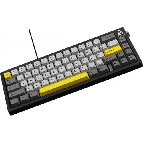Клавіатура Ajazz AK650 RGB Moon Yellow Switch (AK650-MY-GWY) Black/Gray/Yellow купити в Україні: Київ, Львів, Хмельницький, Тернопіль, Івано-Франківськ | Низька ціна, відгуки, характеристики від TELEMART фото