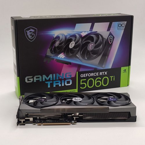 Видеокарта MSI GeForce RTX 5060 Ti GAMING TRIO OC 16384MB (RTX 5060 Ti 16G GAMING TRIO OC) (Восстановлено продавцом, 849464) купить в Украине: Киев, Днепр, Харьков, Одесса  | Проверка совместимости, низкая цена, отзывы, характеристики от TELEMART фото