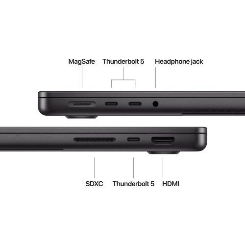 Ноутбук Apple MacBook Pro 14" M4 Pro 48/512GB 2024 (Z1FE003HK) Space Black купити в Україні: Київ, Львів, Хмельницький, Тернопіль, Івано-Франківськ | Низька ціна, відгуки, характеристики від TELEMART фото