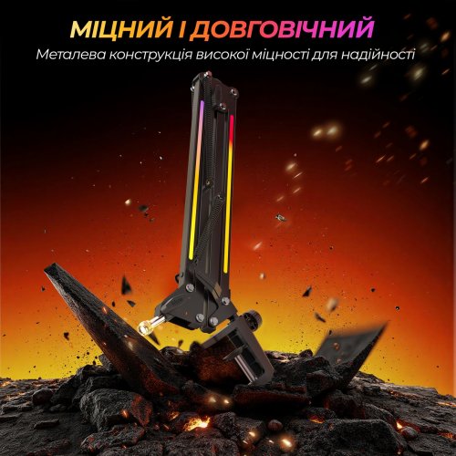 Стойка-пантограф Fifine BM38 RGB Black купить в Украине: Киев, Днепр, Харьков, Одесса  | Низкая цена, отзывы, характеристики от TELEMART фото