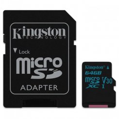Карта пам'яті Kingston microSDXC 64GB Class 10 UHS-I (с адаптером) (SDCG2/64GB)