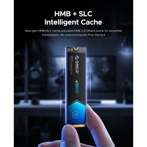 SSD-диск ORICO e3500 3D NAND QLC 2TB M.2 (2280 PCI-E) NVMe x4 (ORICO-e3500-2TB-BL-BP) купить в Украине: Киев, Днепр, Харьков, Одесса  | Проверка совместимости, низкая цена, отзывы, характеристики от TELEMART фото
