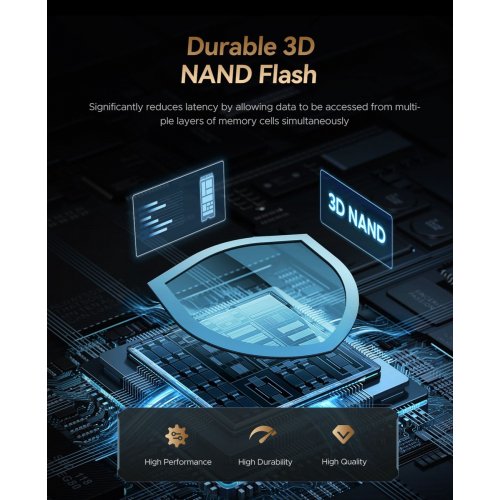 SSD-диск ORICO e7400 3D NAND QLC 1TB M.2 (2280 PCI-E) NVMe x4 (ORICO-e7400-1TB-GD-BP) купити в Україні: Київ, Львів, Хмельницький, Тернопіль, Івано-Франківськ | Перевірка сумісності, низька ціна, відгуки, характеристики від TELEMART фото