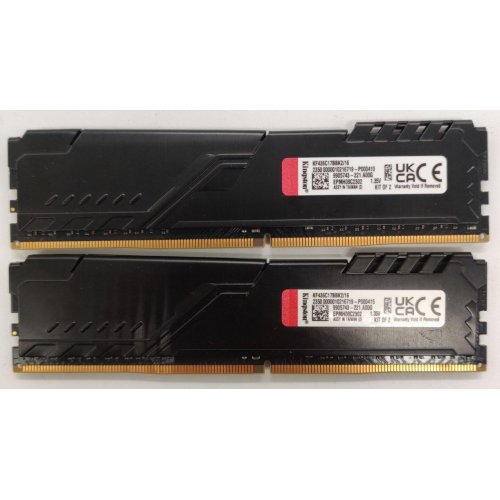 Озу Kingston DDR4 16GB (2x8GB) 3600Mhz FURY Beast Black (KF436C17BBK2/16) (Восстановлено продавцом, 849560) купить в Украине: Киев, Днепр, Харьков, Одесса  | Проверка совместимости, низкая цена, отзывы, характеристики от TELEMART фото