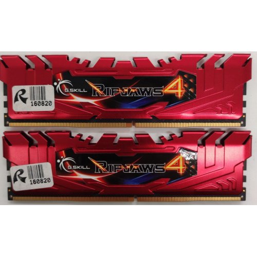 Озп G.Skill DDR4 16GB (2x8GB) 2666Mhz Ripjaws 4 Red (F4-2666C15D-16GRR) (Відновлено продавцем, 849565) купити в Україні: Київ, Львів, Хмельницький, Тернопіль, Івано-Франківськ | Перевірка сумісності, низька ціна, відгуки, характеристики від TELEMART фото