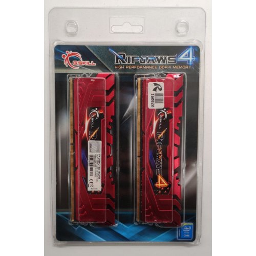 Озп G.Skill DDR4 16GB (2x8GB) 2666Mhz Ripjaws 4 Red (F4-2666C15D-16GRR) (Відновлено продавцем, 849565) купити в Україні: Київ, Львів, Хмельницький, Тернопіль, Івано-Франківськ | Перевірка сумісності, низька ціна, відгуки, характеристики від TELEMART фото