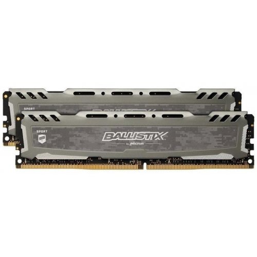 Озу Crucial DDR4 32GB (2x16GB) 2666Mhz Ballistix Sport LT Gray (BLS2K16G4D26BFSB) (Восстановлено продавцом, 849566) купить в Украине: Киев, Днепр, Харьков, Одесса  | Проверка совместимости, низкая цена, отзывы, характеристики от TELEMART фото