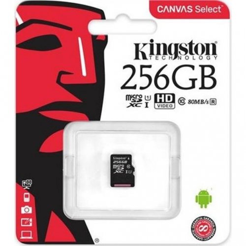 Купити Карта пам'яті Kingston microSDXC 256GB Class 10 UHS-I (без адаптера) (SDCS/256GBSP) - ціна в Києві, Львові, Вінниці, Хмельницькому, Франківську, Україні | інтернет-магазин TELEMART.UA фото