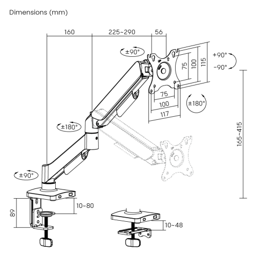 Уценка кронштейн для монитора HEXO Base (HXB-301) Black (Следы использования, 849630) купить в Украине: Киев, Днепр, Харьков, Одесса  | Низкая цена, отзывы, характеристики от TELEMART фото