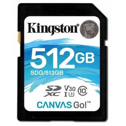 Купити Карта пам'яті Kingston SDXC 512GB Class 10 UHS-I (без адаптера) (SDG/512GB) - ціна в Києві, Львові, Вінниці, Хмельницькому, Франківську, Україні | інтернет-магазин TELEMART.UA фото