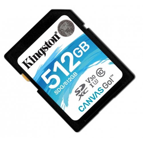 Купити Карта пам'яті Kingston SDXC 512GB Class 10 UHS-I (без адаптера) (SDG/512GB) - ціна в Києві, Львові, Вінниці, Хмельницькому, Франківську, Україні | інтернет-магазин TELEMART.UA фото
