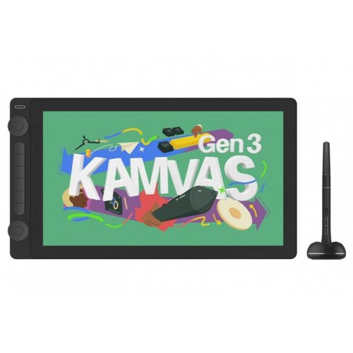 Графічний монітор Huion Kamvas 16 G3 (GS1563) Black купити в Україні: Київ, Львів, Хмельницький, Тернопіль, Івано-Франківськ | Низька ціна, відгуки, характеристики від TELEMART фото