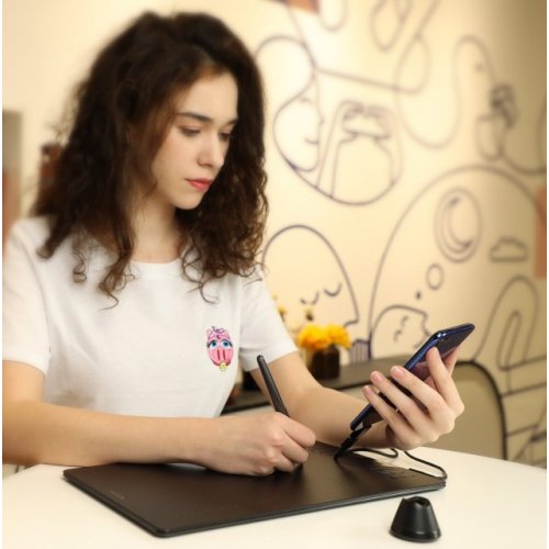 Графический планшет Huion HS610 Black купить в Украине: Киев, Днепр, Харьков, Одесса  | Низкая цена, отзывы, характеристики от TELEMART фото