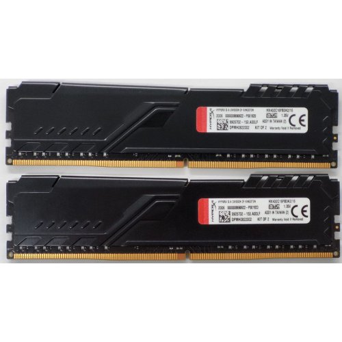 Озу HyperX DDR4 16GB (2x8GB) 3200Mhz Fury Black (HX432C16FB3K2/16) (Восстановлено продавцом, 849909) купить в Украине: Киев, Днепр, Харьков, Одесса  | Проверка совместимости, низкая цена, отзывы, характеристики от TELEMART фото