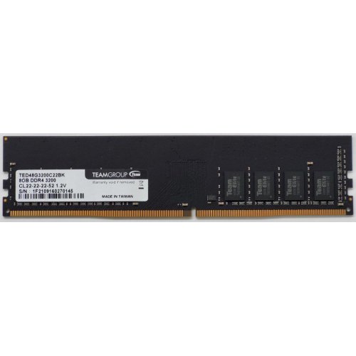 Озп Team 8 GB DDR4 3200 MHz Elite (TED48G3200C22BK) (Відновлено продавцем, 849911) купити в Україні: Київ, Львів, Хмельницький, Тернопіль, Івано-Франківськ | Перевірка сумісності, низька ціна, відгуки, характеристики від TELEMART фото