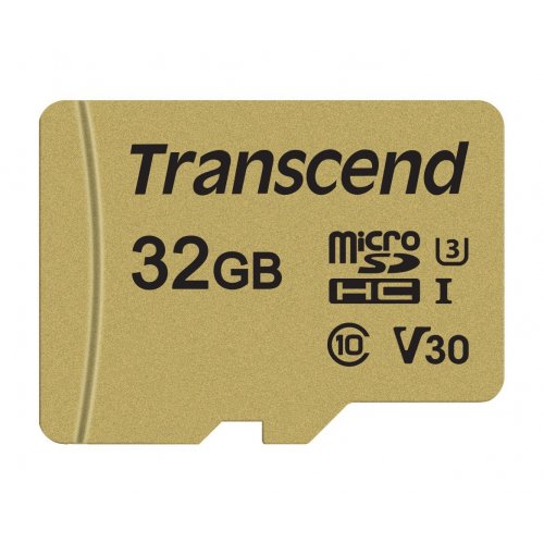 

Transcend microSDHC 32GB Class 10 UHS-I (с адаптером) (TS32GUSD500S)