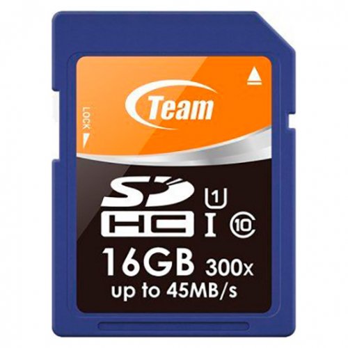 

Team SDHC 16GB Class 10 UHS-I (без адаптера) (TSDHC16GUHS01)