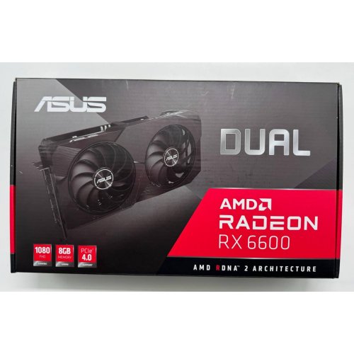 Відеокарта Asus Dual Radeon RX 6600 V2 8192MB (DUAL-RX6600-8G-V2) (Відновлено продавцем, 850487) купити в Україні: Київ, Львів, Хмельницький, Тернопіль, Івано-Франківськ | Перевірка сумісності, низька ціна, відгуки, характеристики від TELEMART фото